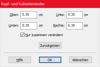 Header/Footer Margin options